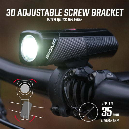 Sigma Buster 800 Headlight w/hbar mount