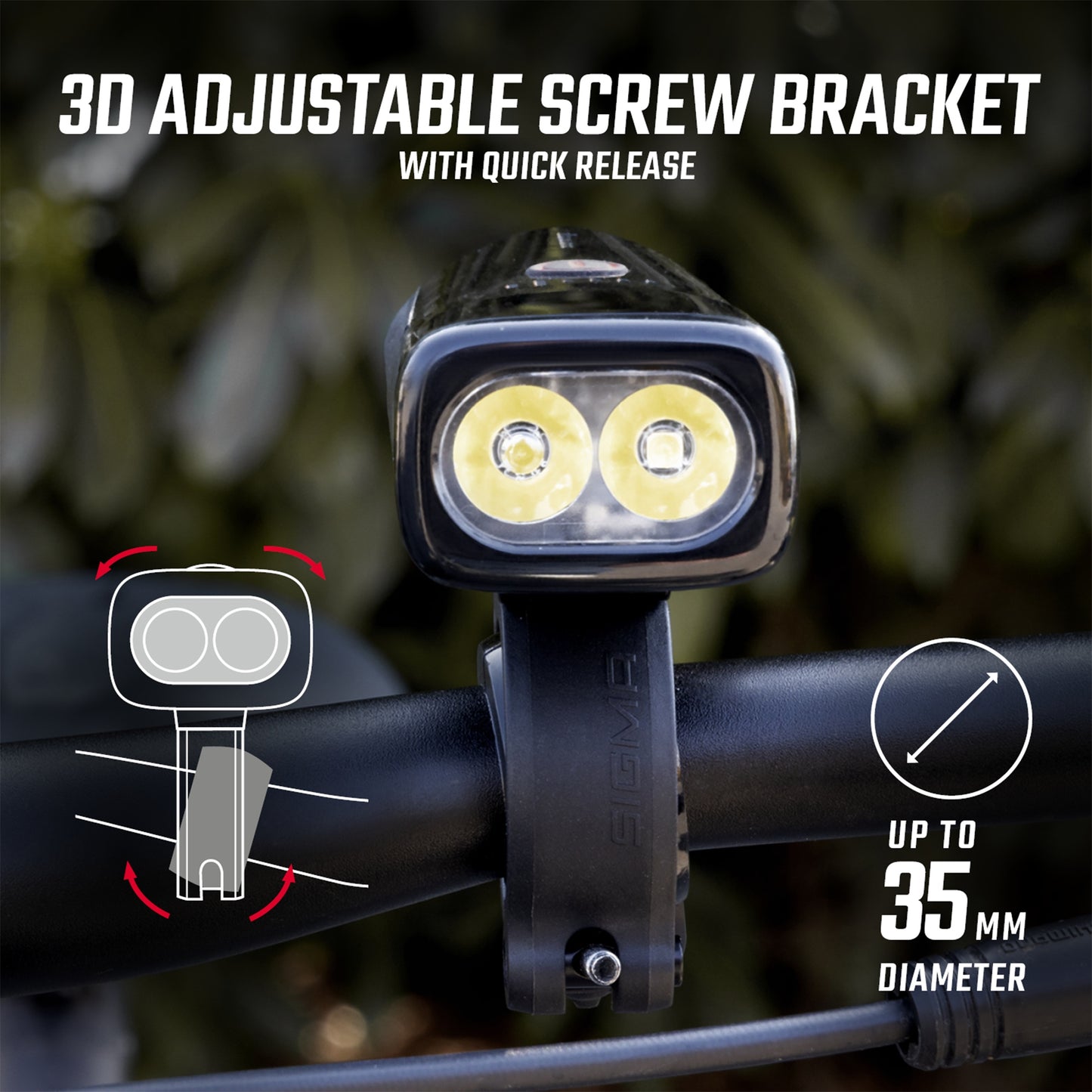 Sigma Buster 1100 Headlight w/hbar mount