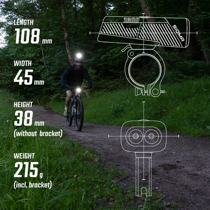 Sigma Buster 1600 Headlight w/hbar mount