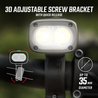 Sigma Buster 1600 Headlight w/hbar mount